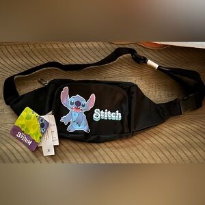Stitch Black Waist Bag💚